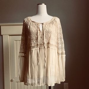 Tempo Paris Lined Silk and Lace Tunic